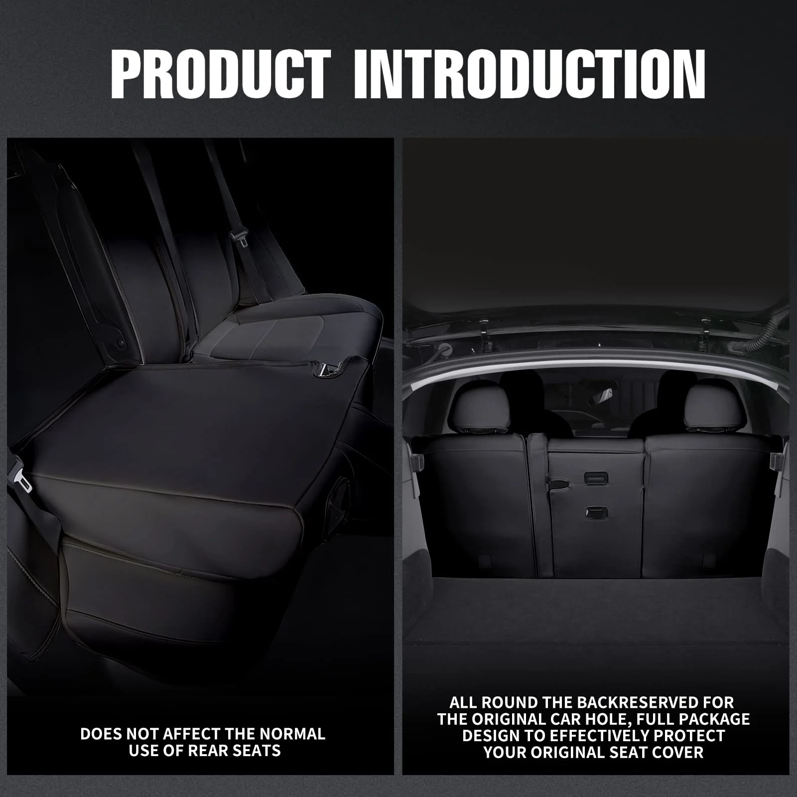 AOMSAZTO Custom Fit Model 3  Seat Covers For Tesla 3 2016-2023 Full Set Waterproof Black
