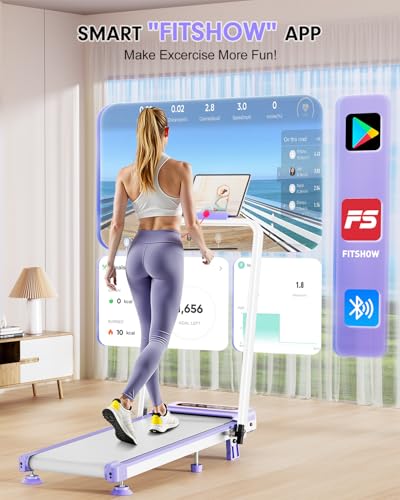 2025 Upgrade Walking Pad Treadmill with 8% Incline & Handle Bar, 3.5HP Portable Treadmill for Home Small