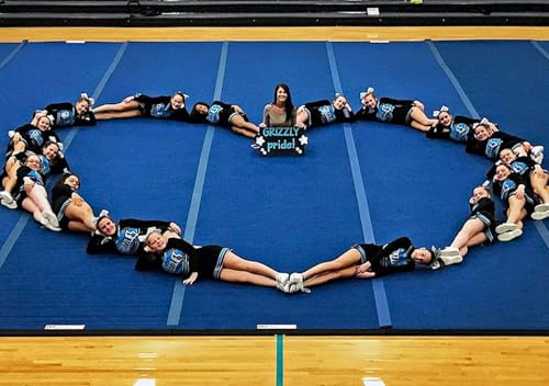 Premium Indoor Gymnastics Track Exercise Mat with Grippy Gym Carpet Top - Sturdy Foam Wrestling Mat for MMA, Cheerleading, and Fitness