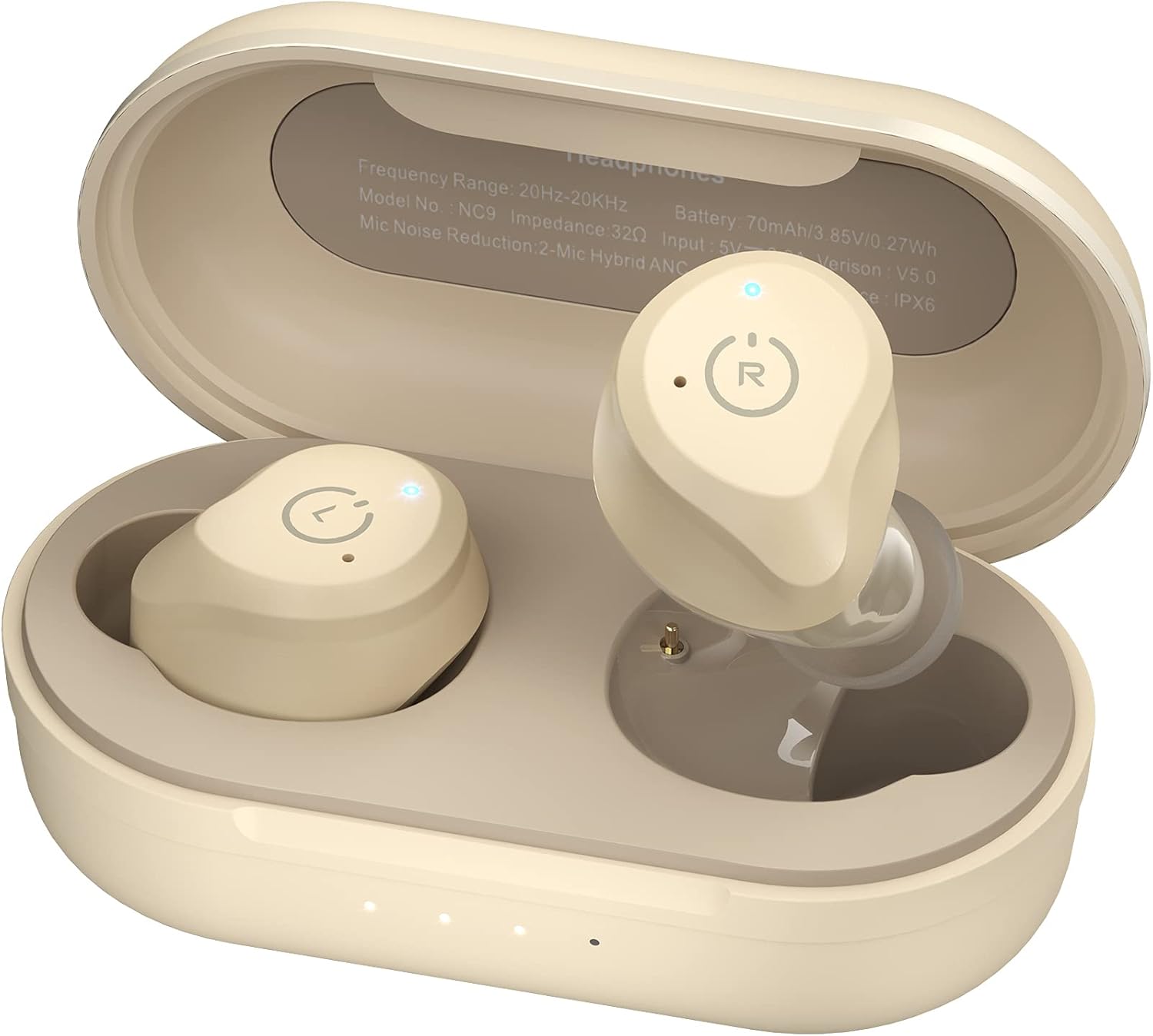 TOZO NC9 Hybrid Active Noise Cancelling Wireless Earbuds,in Ear Headphones IPX6 Waterproof Bluetooth 5.0 Stereo Earphones