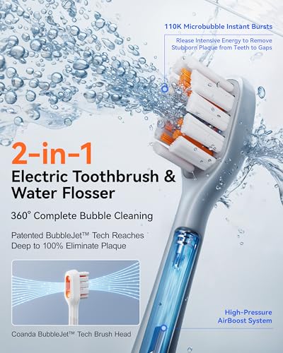 RANVOO Save $93 to Get AICE LITE Plus White and Bubble Sonic Electric Toothbrush White Together