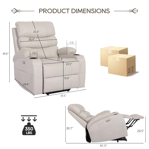 Power Lift Recliner Chair, Electric Lift Chair with Massage and Heat for Elderly, Technical Fabirc Lift Recliner Sofa for Seniors, Side Pockets