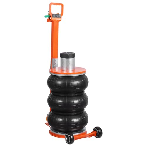 VEVOR Air Jack, 5 Ton/11000 lbs Triple Bag Air Jack, 4-10 S Lifting Pneumatic Jack with Heightened Column Lift up to 21.5"& Adjustable Handle