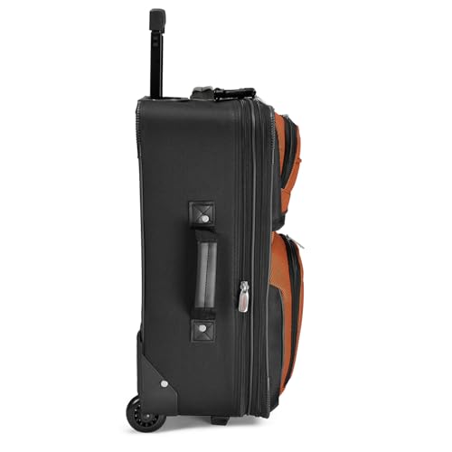 Travel Select Amsterdam 4-Piece Softside Expandable Luggage Set, Lightweight 2-Wheel Upright Suitcases, Travel Tote, Packing Cubes, Gray