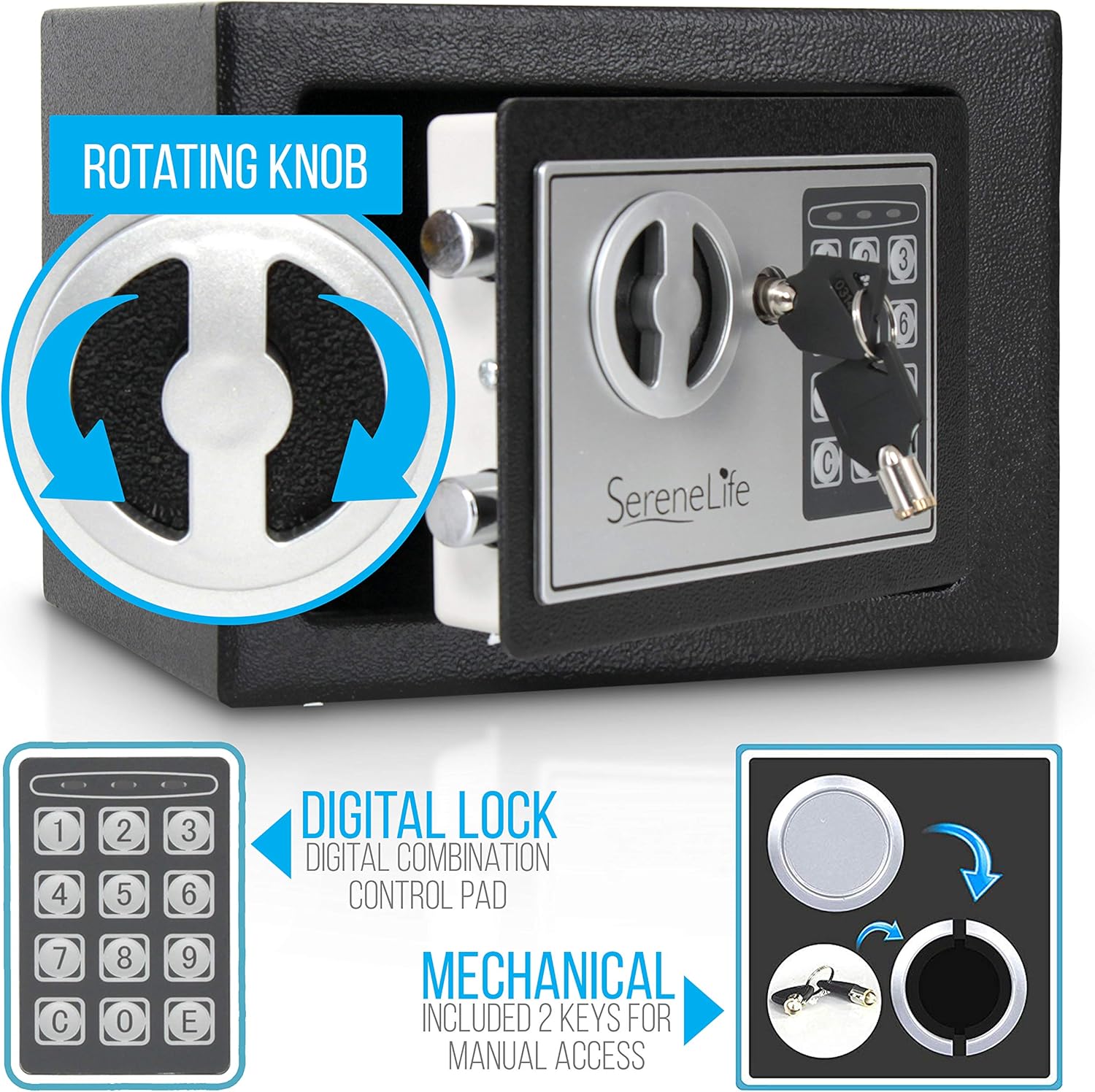 Safe and Lock Box - Safe Box, Safes And Lock Boxes, Money Box, Safety Boxes for Home, Digital Safe Box, Steel Alloy Drop Safe