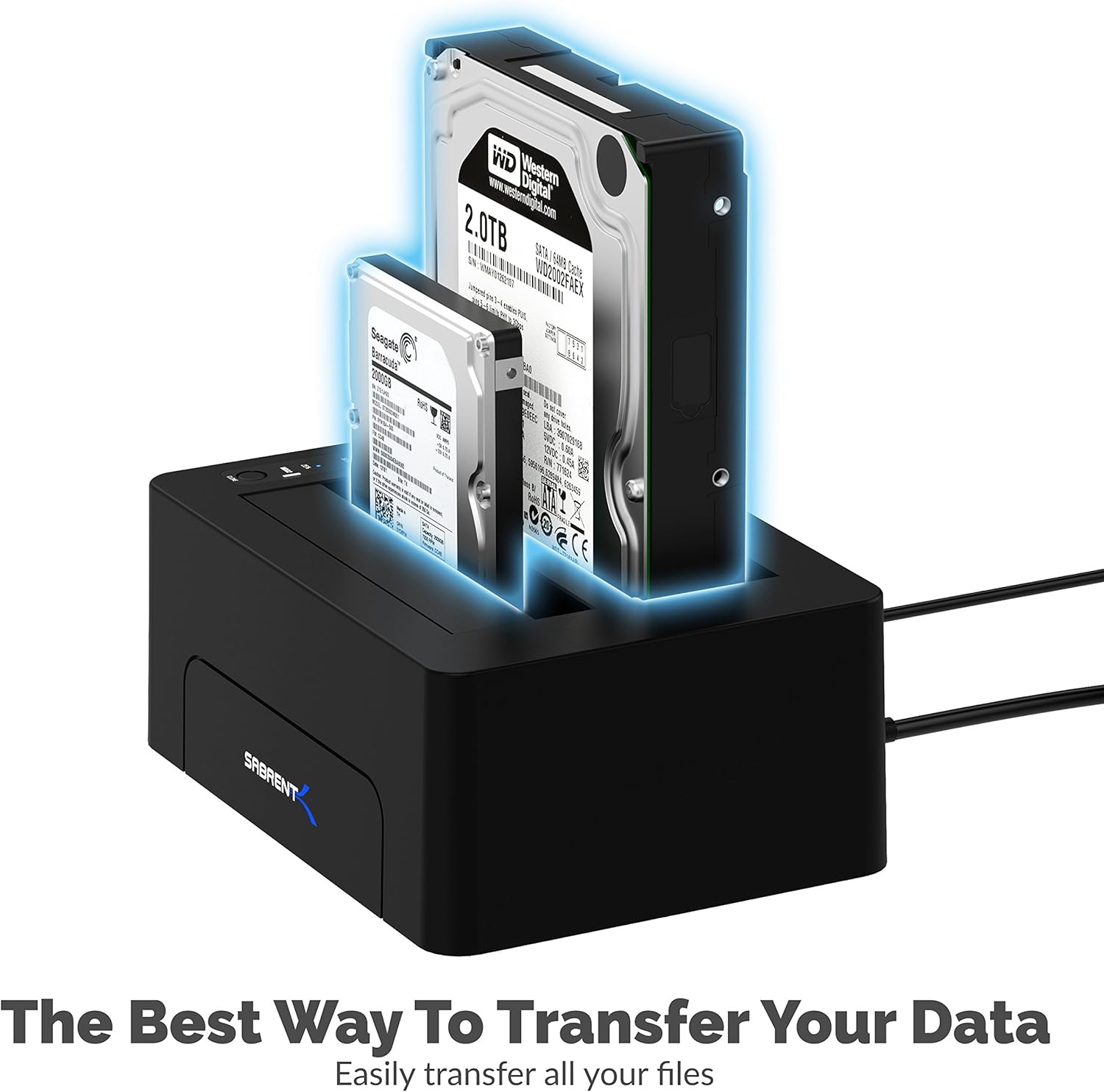 Sabrent USB 3.1 to SATA External Hard Drive Docking Station for 2.5 or 3.5in HDD
