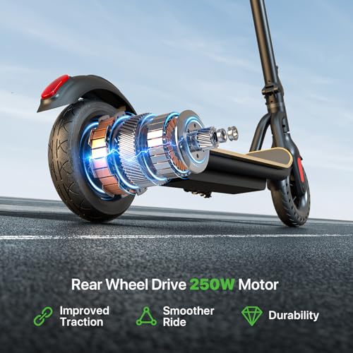 MEGAWHEELS Electric Scooter for Adults, 14/19/28 Miles Long Range,15.5/20 Mph Top Speed, Front Dual Supsension Electric Scooter with Cruise Control