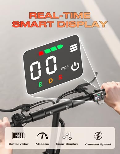 Electric Scooter Adults, 1500W Peak Motor, 30MPH Top Speed Electric Scooter with Seat, 45 Miles Range, 10" Off Road Tires Scooter, Dual Suspesnsion