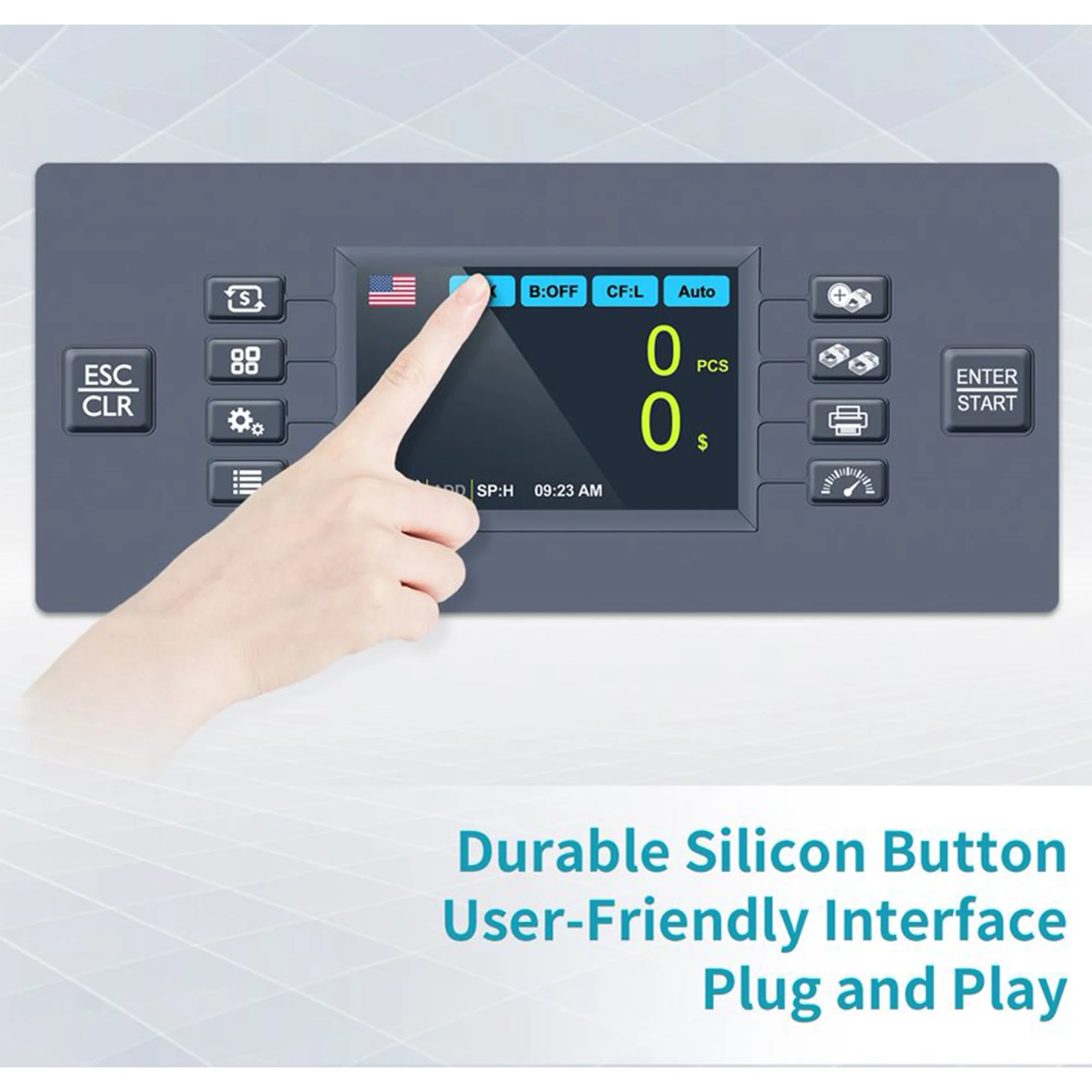 Ribao Technology BC-40 Money Counter Machine Mixed Denomination UV/MG/MT/IR/Cis Counterfeit Detection For Business