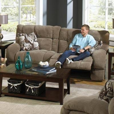 Catnapper Siesta Lay Flat Reclining Sofa in Porcini