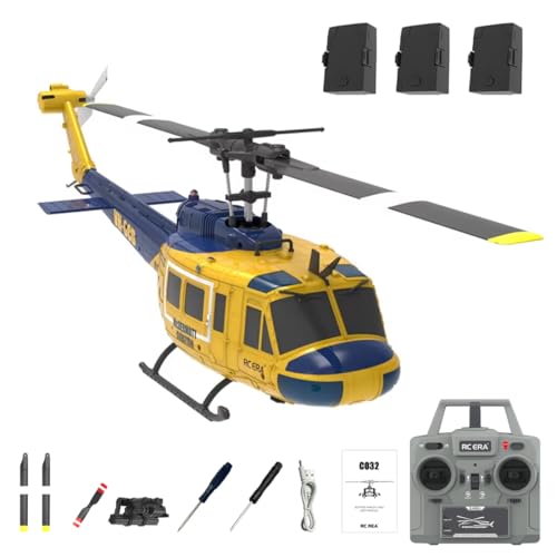 RC ERA C032 UH-1 Huey RC Helicopter with 3D Inverted Flight & 6-Axis Gyro Stabilization