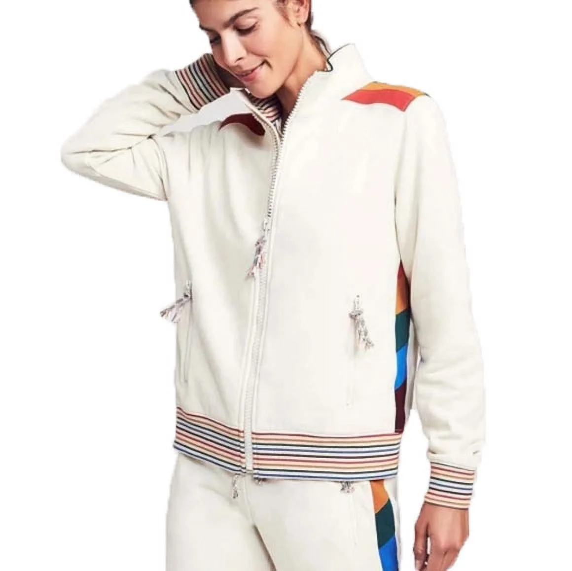 Faherty Women's Stardust Rainbow Mimi Track Jacket Size Large - Curated Treasures Market