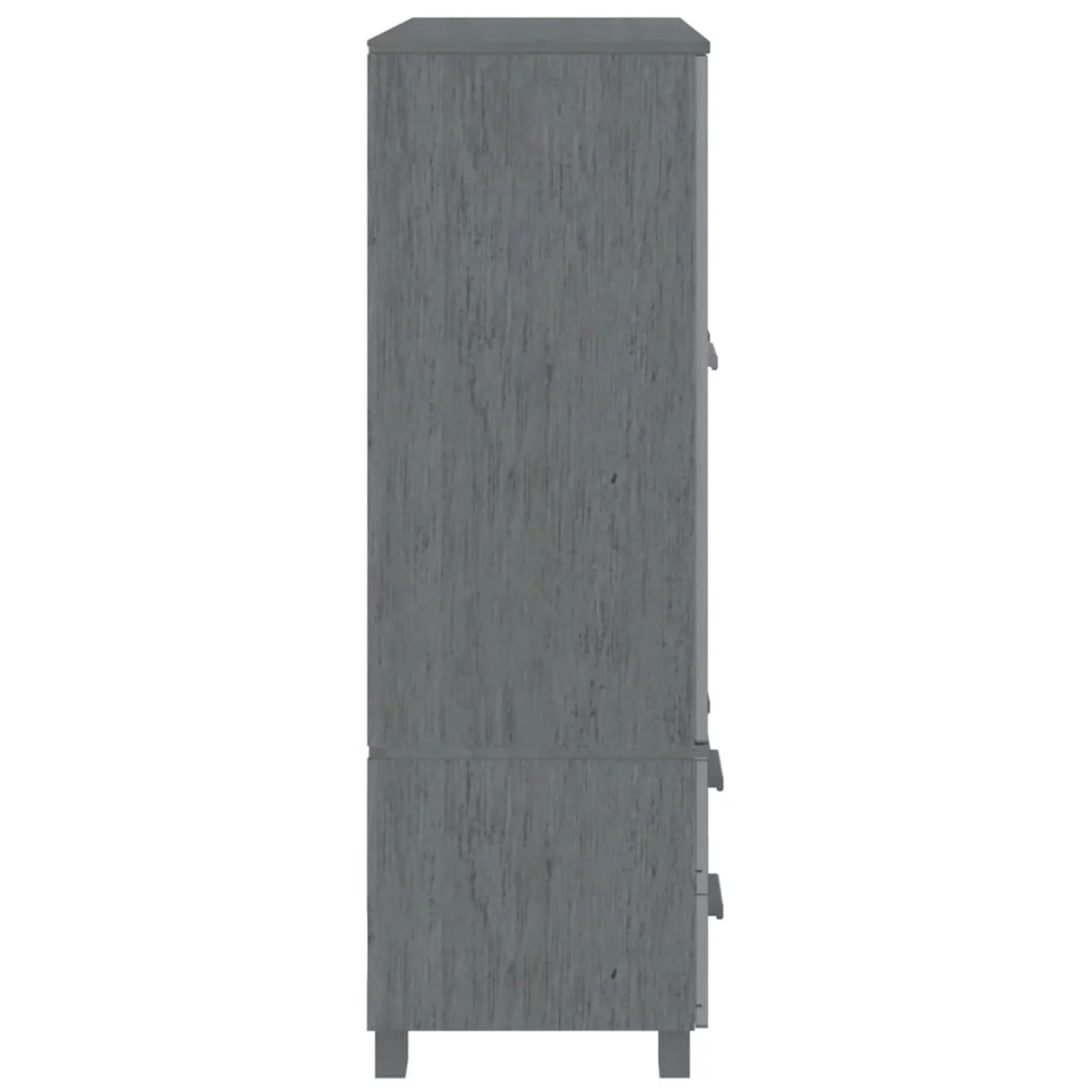 Walmeck Wardrobe Dark Gray 39"x17.7"x53.9" Solid Wood Pine