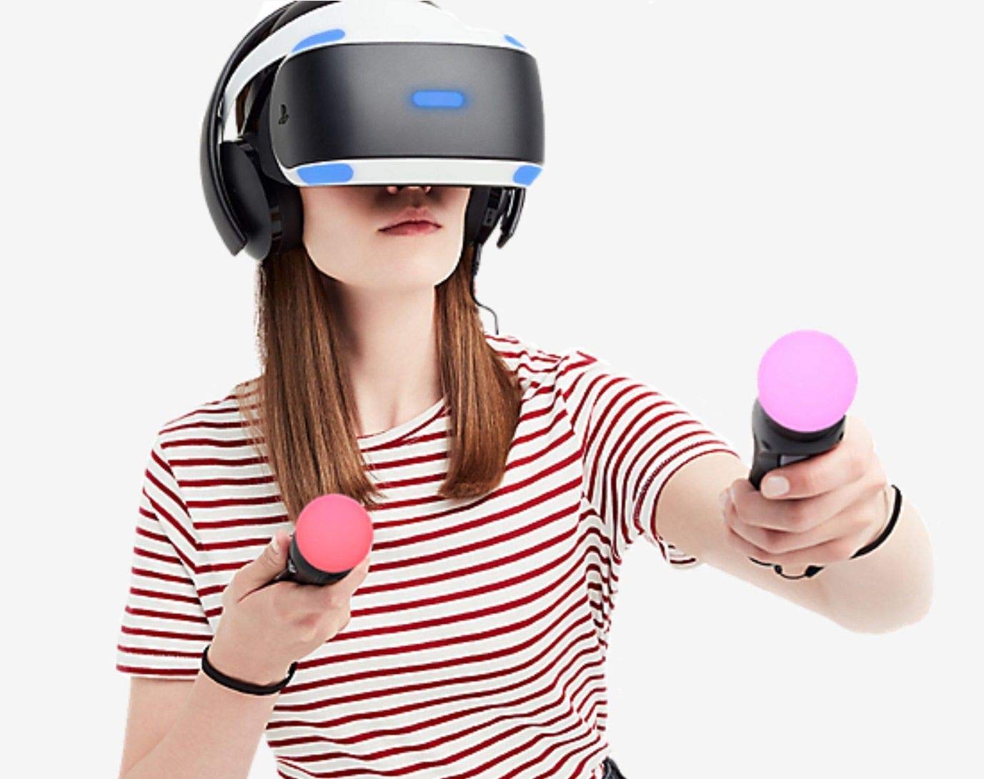 Newest Playstation VR Iron Man, Compatible with PS4 & PS5: VR Headset, Camera, Move Motion Controllers