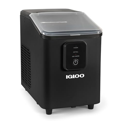 Igloo Electric Countertop Ice Maker Machine - Automatic and Portable - 33 Pounds in 24 Hours - Icecube Maker - Plastic Scoop and Basket