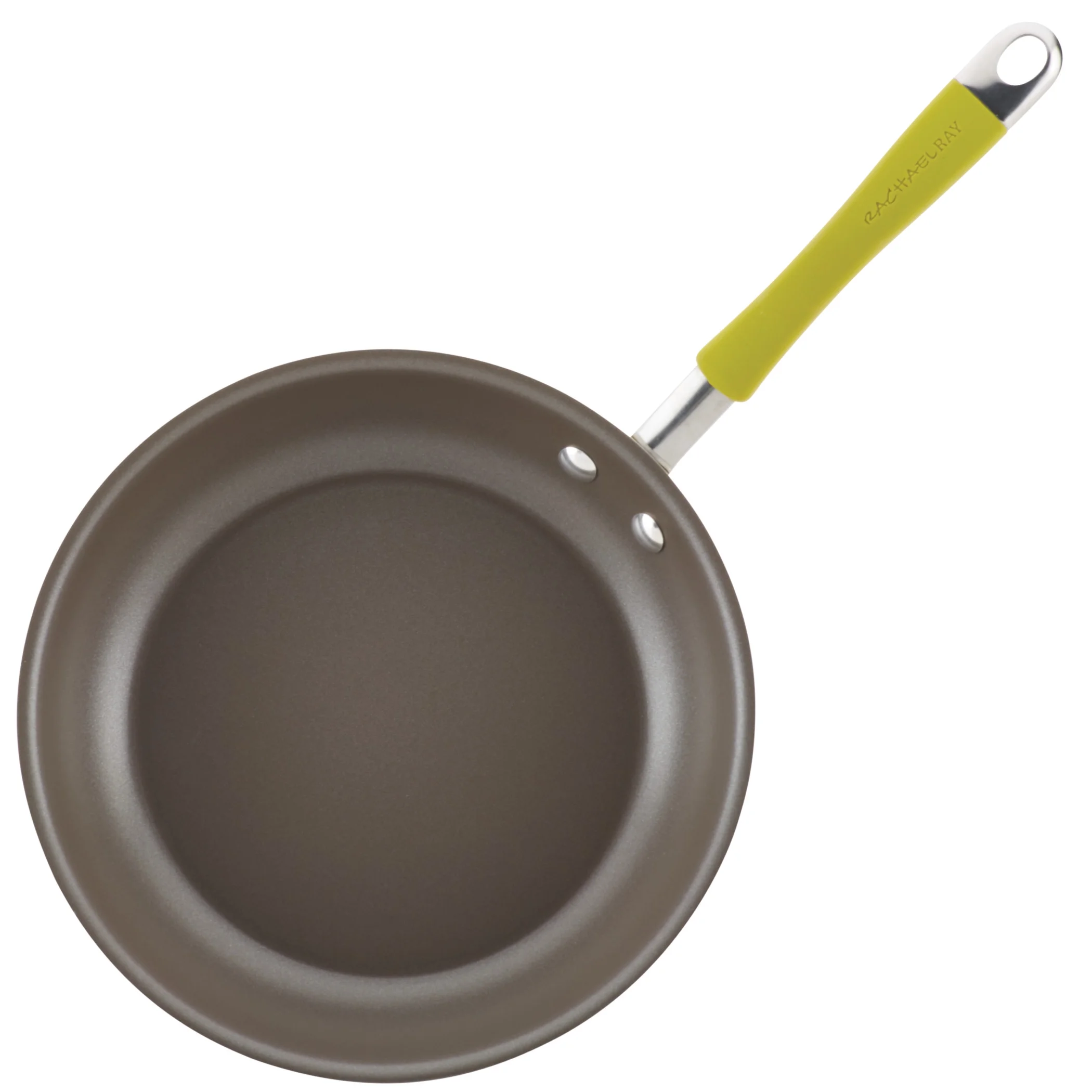 Rachael Ray 12 Piece Cucina Hard Porcelain Enamel Nonstick Pots and Pans, Lemongrass Green