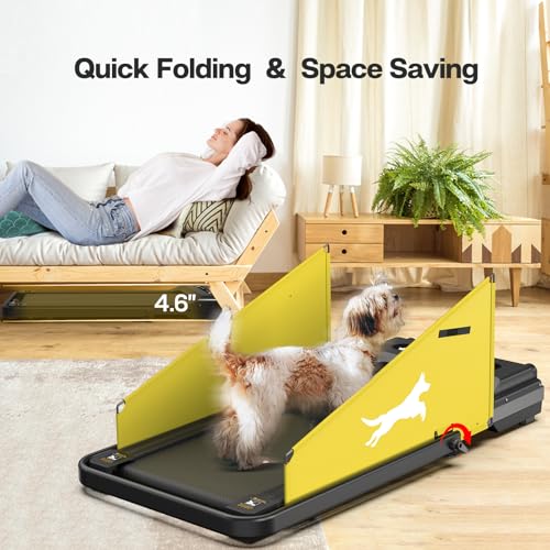 Dog Treadmill for Small & Medium Dogs, Indoor Pet Dog Running Machine with LCD Display, Fitness Treadmill for Dogs