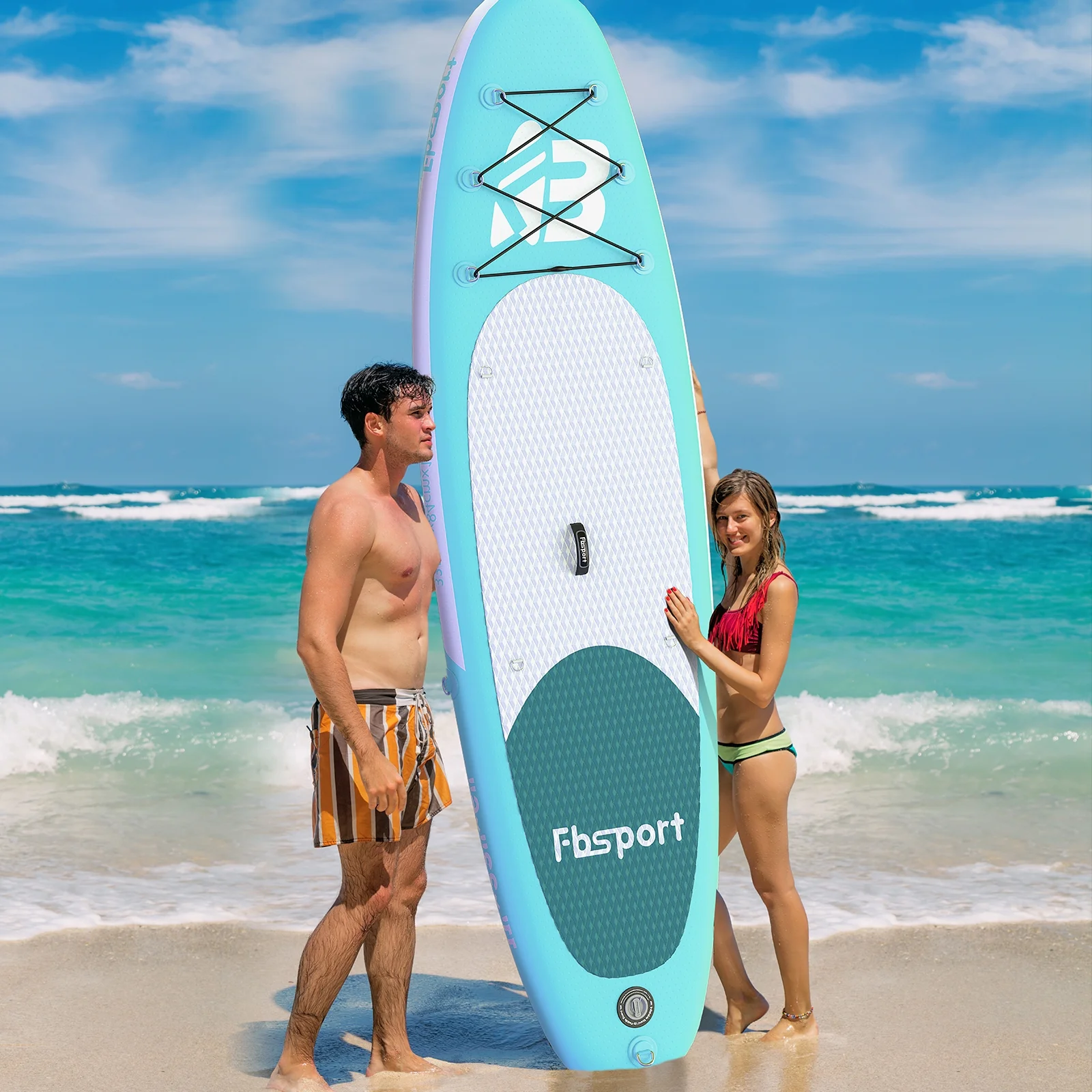 Fbsport Electric Inflatable Paddle Board, Stand UP Paddleboard 11' Length with Electric Pump SUP Accessories