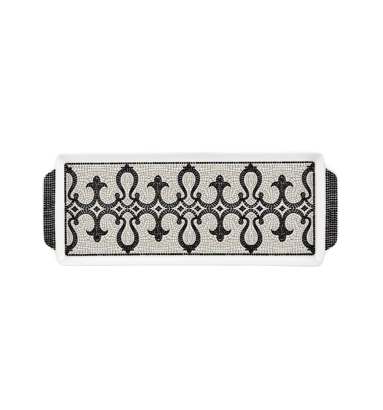 Vista Alegre Calcada Portuguesa Tart Tray, White/Black