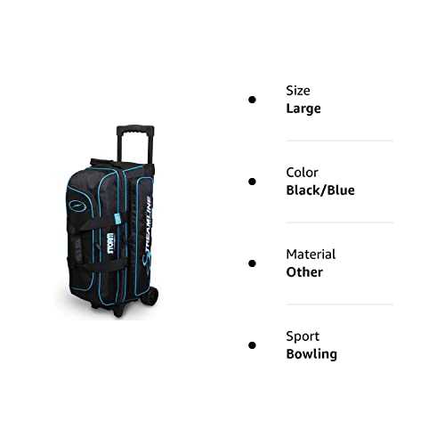 Storm Streamline 3 Ball Roller Black Blue Bowling Bag | BowlersMart - Sports Supplies Online Store