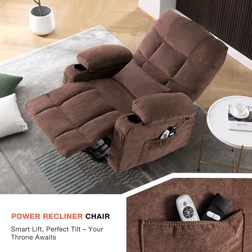 Power Lift Recliner Chair with Vibration Massage and Lumbar Heating for Elderly