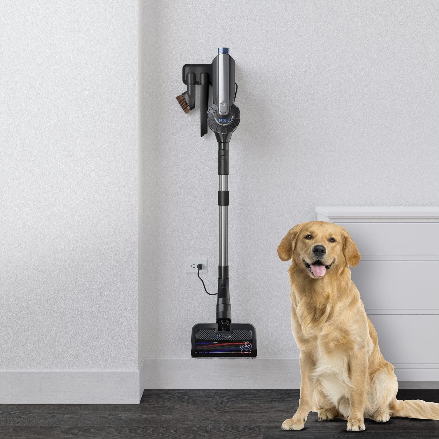 Prolux RS7 PET Cordless Handheld Stick Vacuum, Perfect for Pet Owners, Lightweight, with HEPA Filtration and Easy Clean Powerhead, Long Battery Life