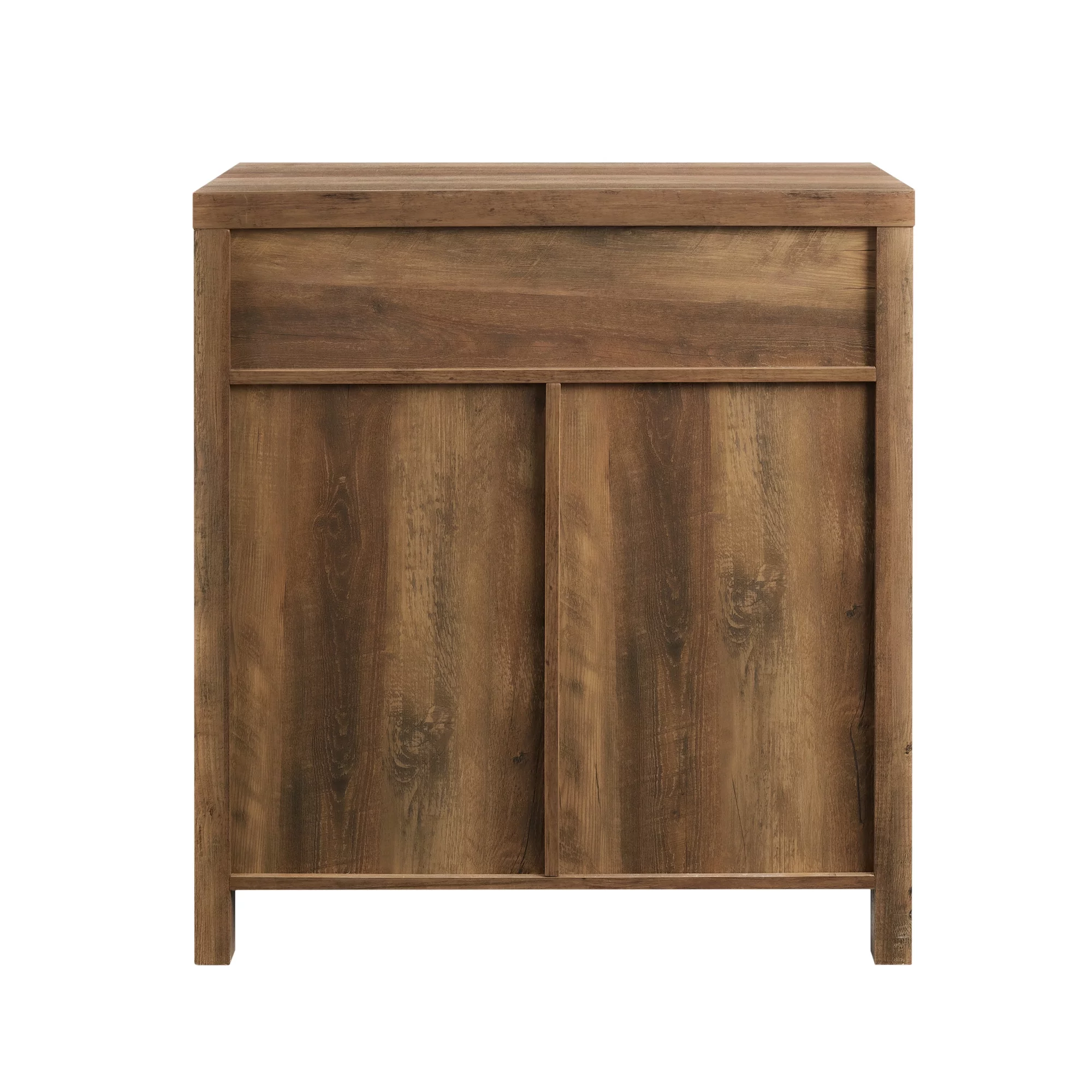 Walker Edison Farmhouse Barn Door Accent Cabinet, Reclaimed Barnwood