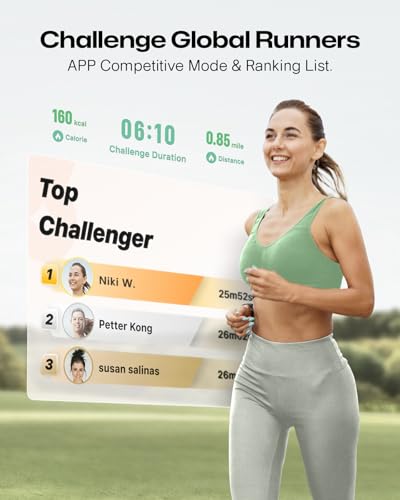 UREVO Strol 2E Smart 2-in-1 Folding Treadmill, Compact Walking Pad with Safety Handle, Plug and Play, Dual LED Display, Workout APP