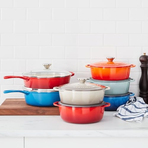 Le Creuset Enameled Cast Iron Shallow Round Oven, 2.75 Qt., Cerise