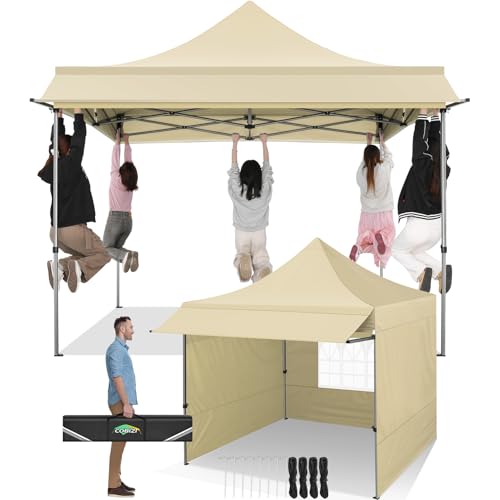 COBIZI 10x10 Pop Up Canopy Tent with Awning