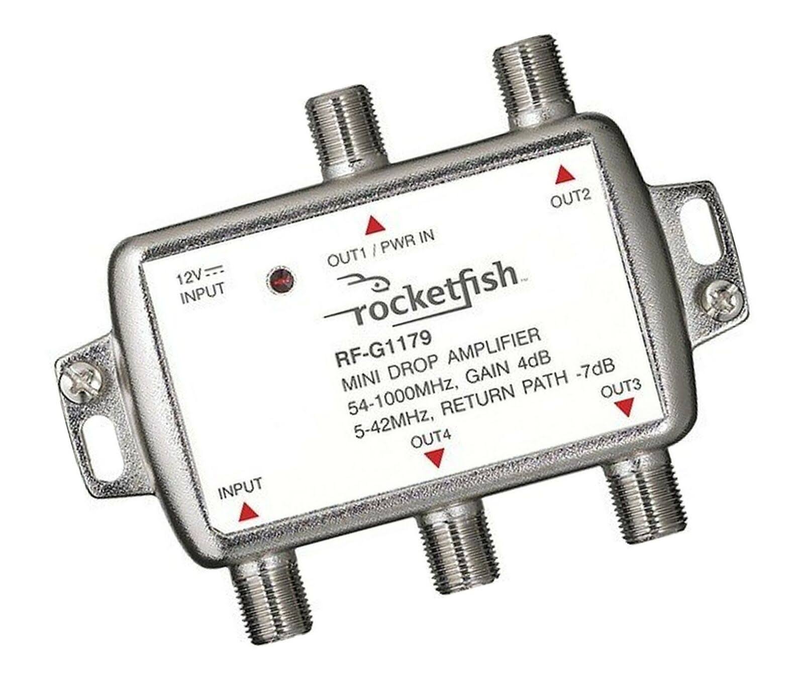 Rocketfish 4-way Bi-directional Cable Amplifier, Silver