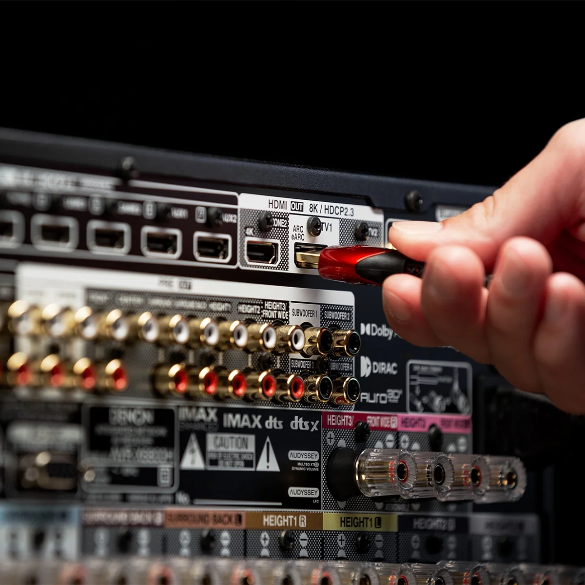 Denon AVR-X6800H 11.4 Channel 8K Home Theater Receiver with Dolby Atmos/DTS:X and HEOS Built-In