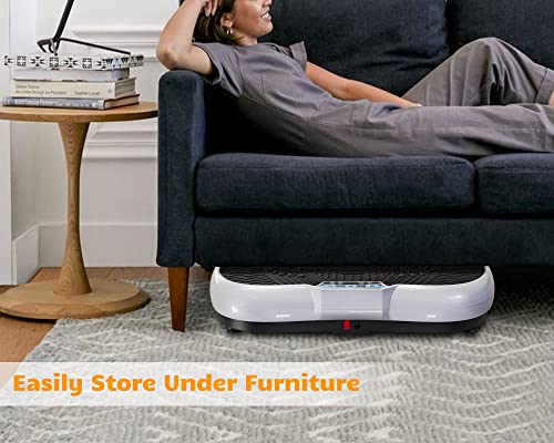 Vibration Plate Exercise Machine for Weight Loss – 100-Speed Platform with Bluetooth Speaker, Remote & Bands