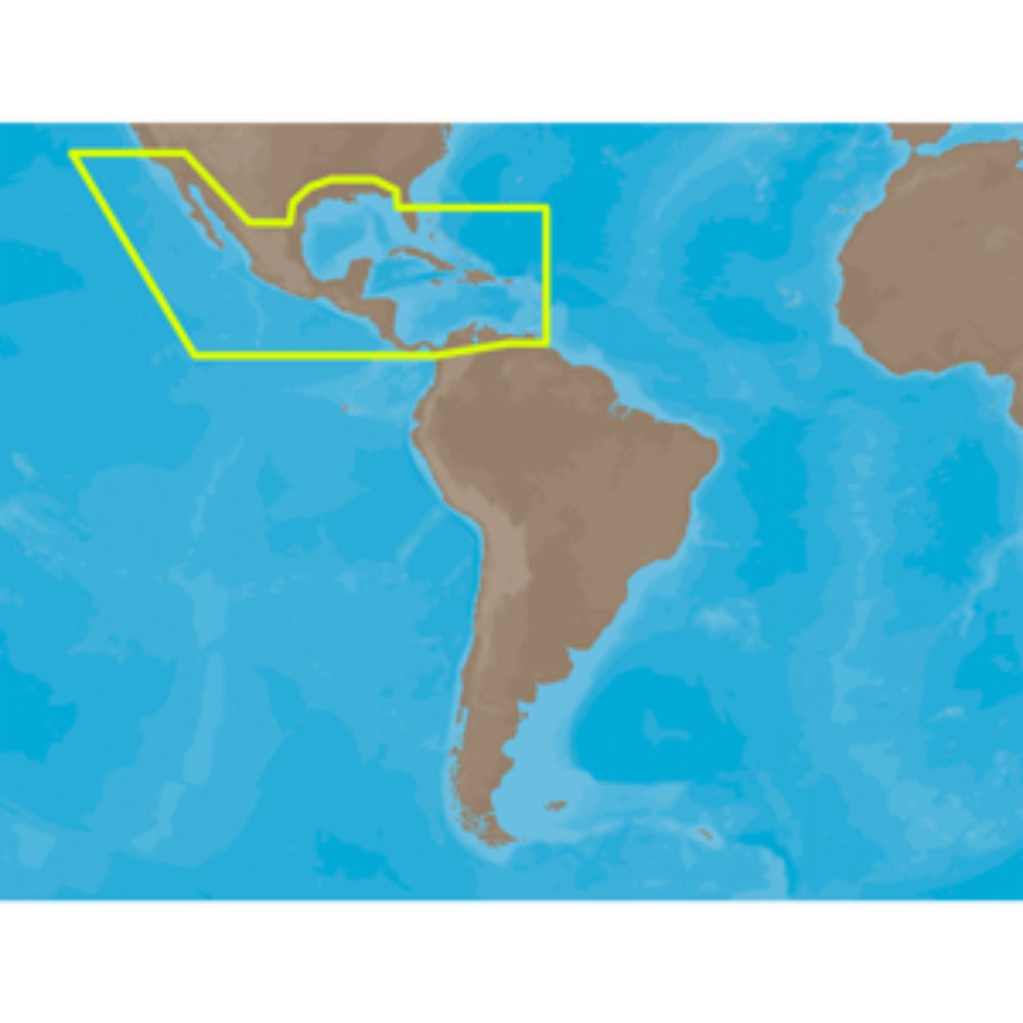 C-MAP USA 9x22 SD-Card Format C-MAP Chart NA-M027 Central America and The Caribbean Routing GPS
