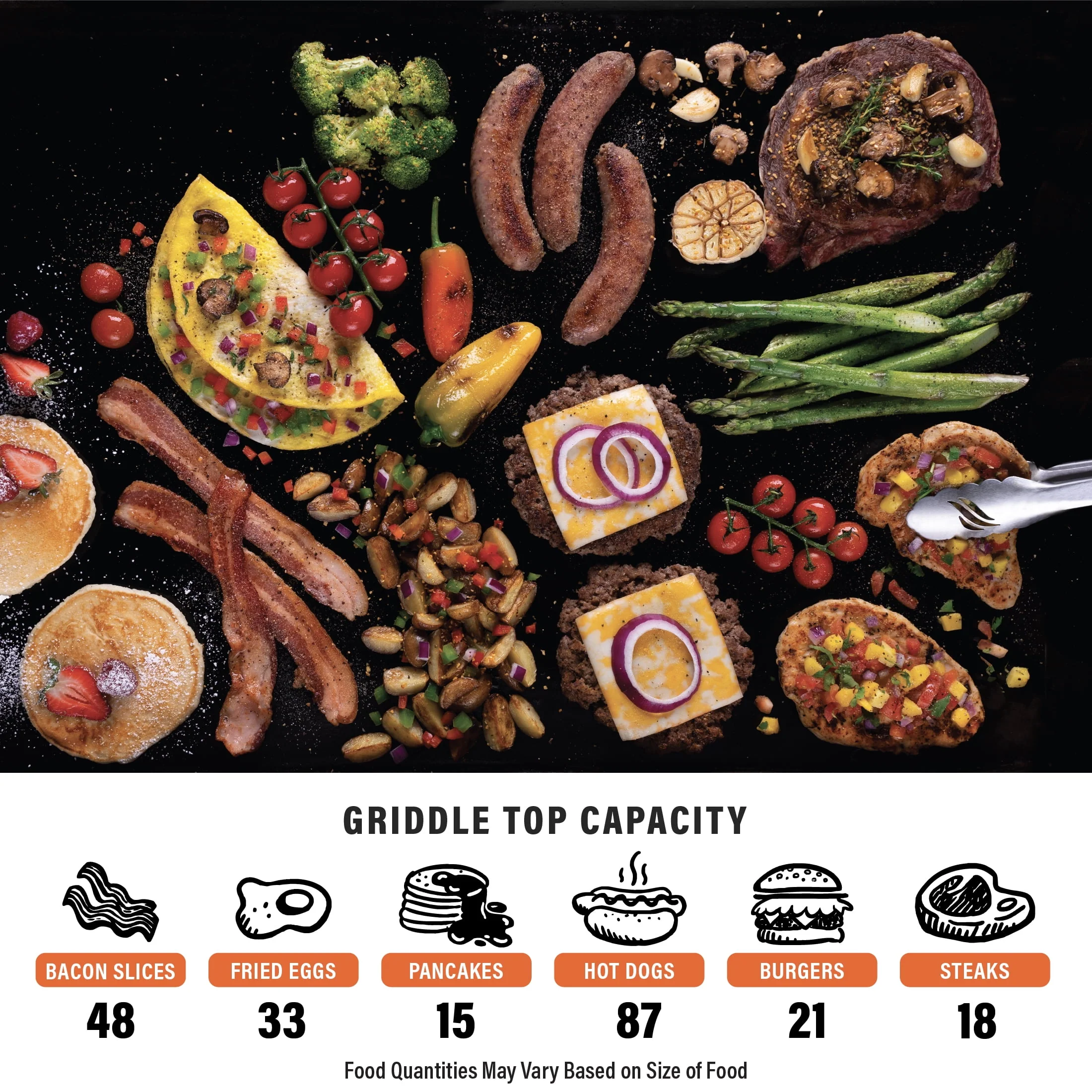 Blackstone Original 36” Omnivore Griddle with X-Braced Hood and Dual Side Shelves
