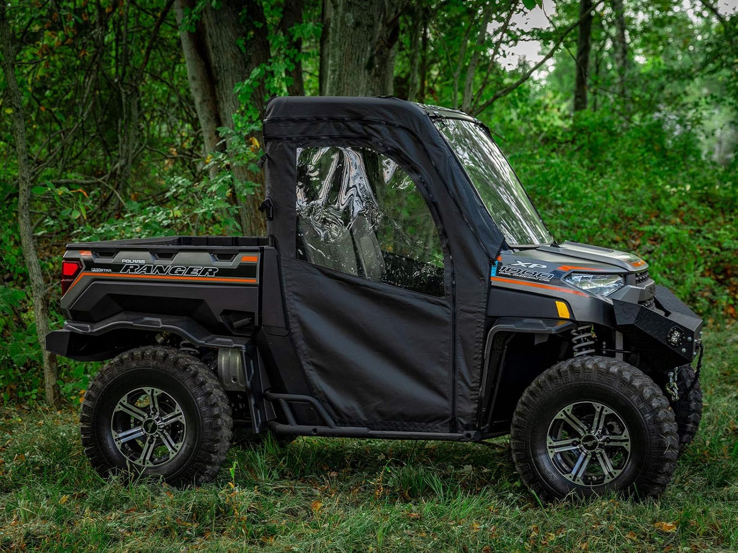 SuperATV Soft Cab Enclosure Doors for Polaris Ranger XP 1000 (See Fitment) - 1 Pair of Front Doors - Resistant to Water, Punctures, and Tears