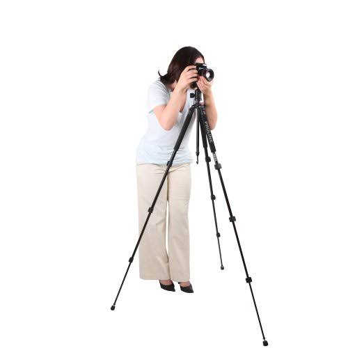 Dolica 65x22 Proline Aluminum Tripod and Ball Head Combo, Supports 17 lbs, Black