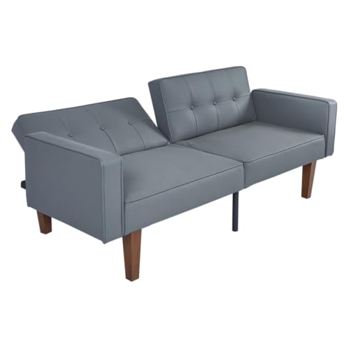 FLEXISPOT XCT4 Convertible Sofa Bed, 3-in-1 Loveseat Sofa Couch with Adjustable Backrest, Pull Out Couch with 2 Pillows & 2 Side Pockets