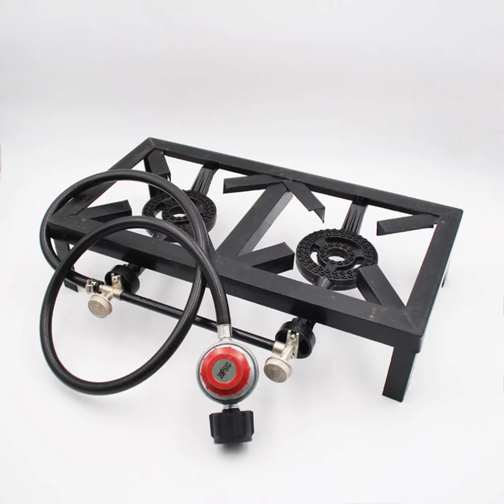 Outdoor Double Burner Cooker for Camping Fishing Cookware