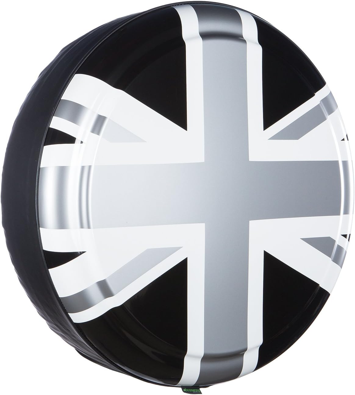 Boomerang 32" Rigid Tire Cover - (Hard Plastic Face & Vinyl Band) - Pewter Union Jack