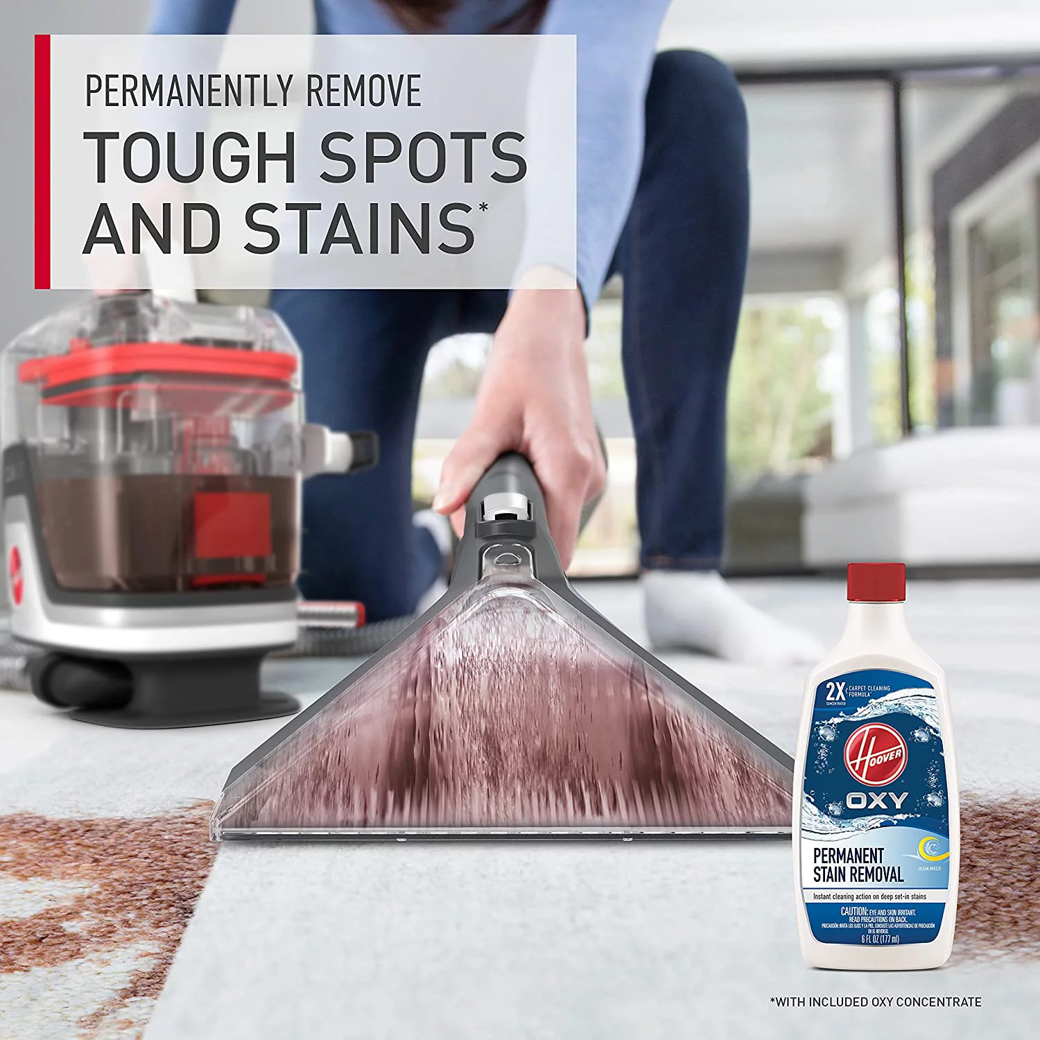 Hoover CleanSlate Pet Carpet & Upholstery Spot Cleaner, Stain Remover, Portable, with Pet Tool Kit, FH14051, White