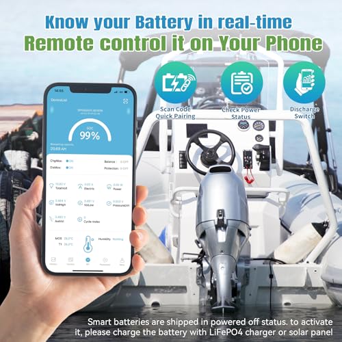 12V 100Ah LiFePO4 Battery, Rechargeabel Deep Cycle Lithium Batteries, 100A BMS with Low-Temp Protection, Perfect for RV, Solar, Boat, Marine