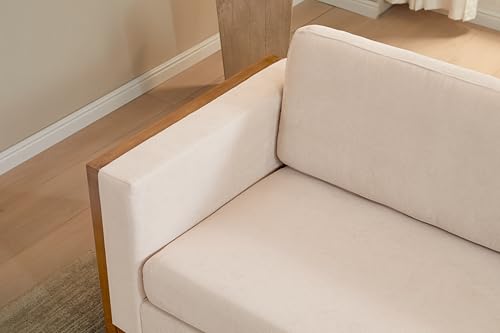 Christopher Knight Home Bricez 79" Sofa Couch, Cozy Upholstered 3-Seater Sofa, Oversized Loveseat, Comfy Fabric Couches for Living Room and Office