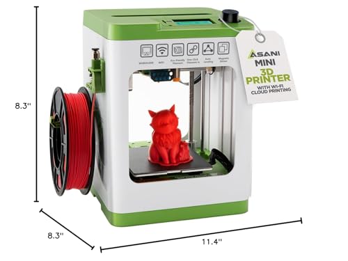 Fully Assembled Mini 3D Printer for Kids and Beginners - Complete Starter Kit with Auto Leveling 3D Printing Machine, 10M PLA Filament, and SD Card