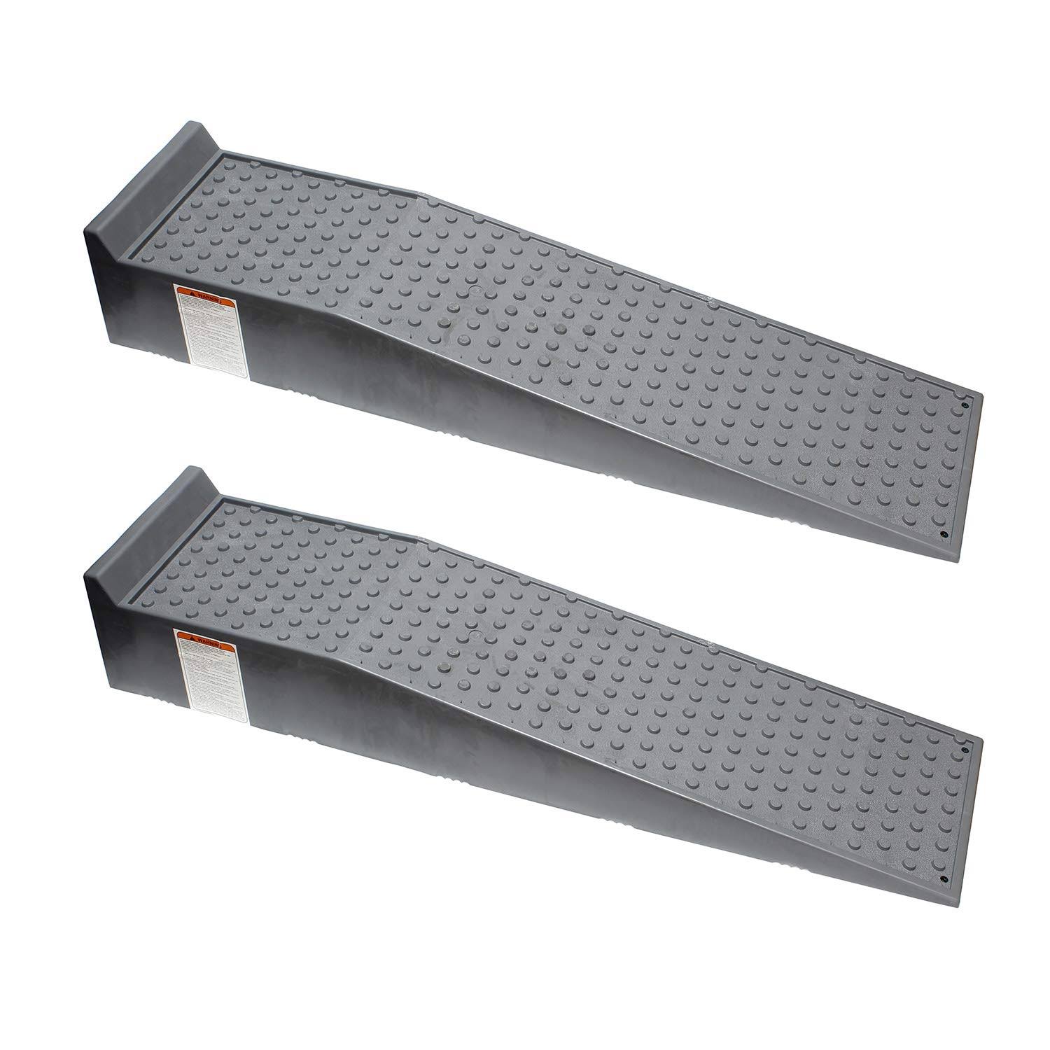 BISupply | Vehicle Service Ramp Set 6.6 inch Lift 5 Ton Truck Ramps, 2 Pack 0777