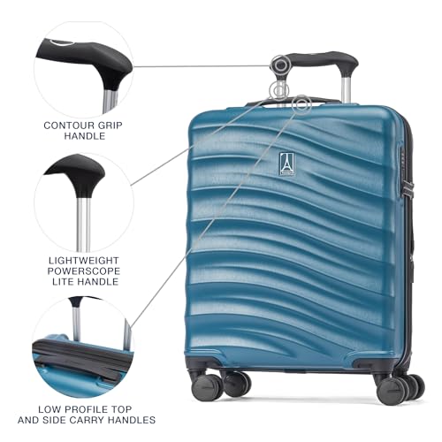 Travelpro Maxlite Air V2 Hardside Expandable Carry on Luggage, 8 Spinner Wheels, Lightweight Hard Shell Suitcase, TSA lock, Black, Carry On 21-Inch