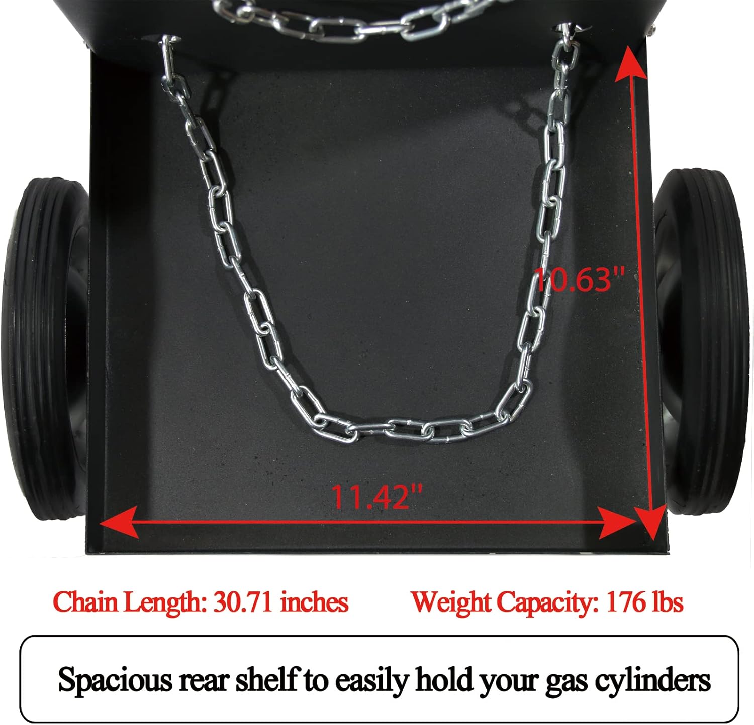 Welding Cart, Welding Carts for MIG/TIG Welder and Plasma Cutter, Black