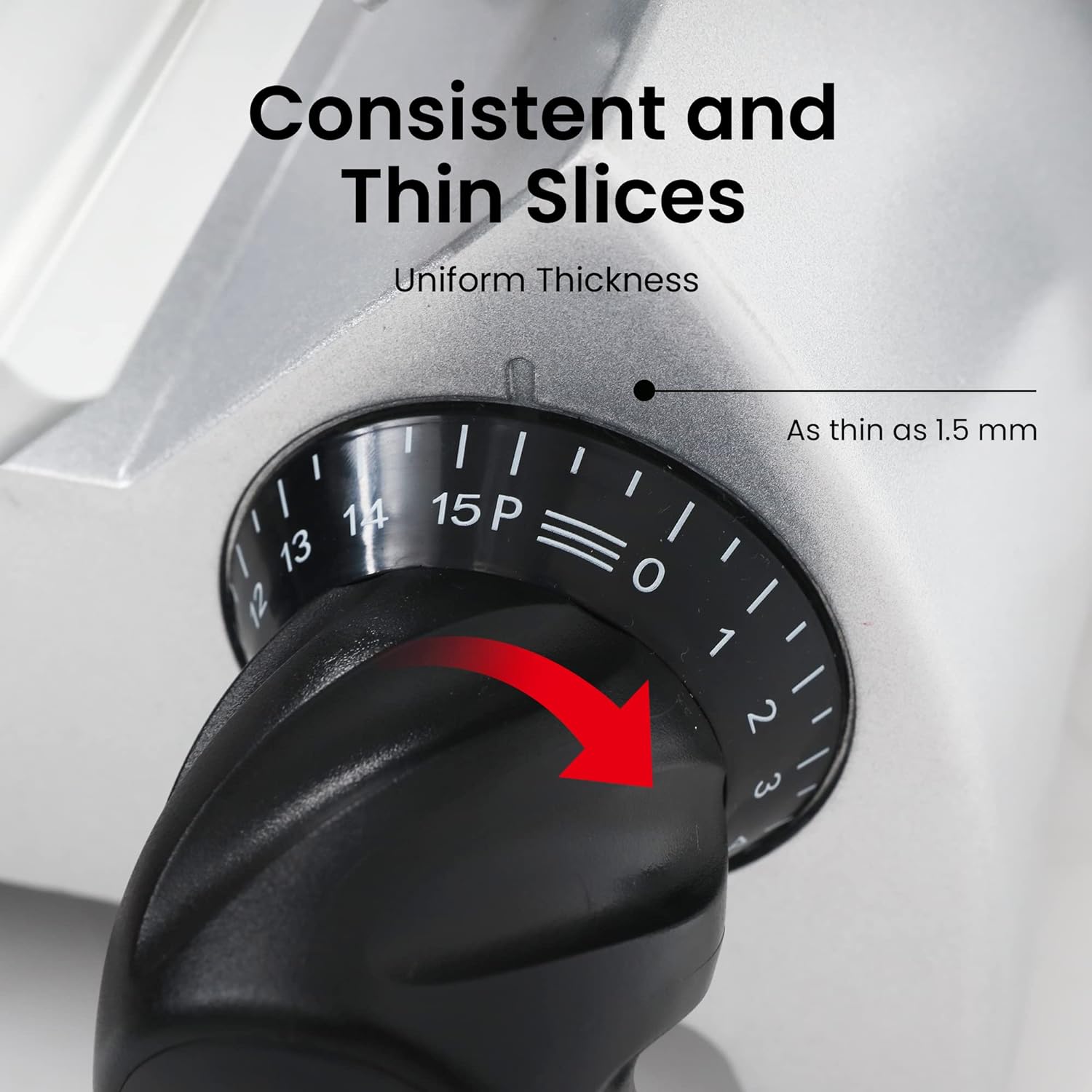 Toogood Premium Commercial 180w, 1/4HP Electric Meat Slicer, 8.7 Italian Carbon Steel Blade, Quiet Performance, Frozen Meat/ Cheese/ Food Slicer