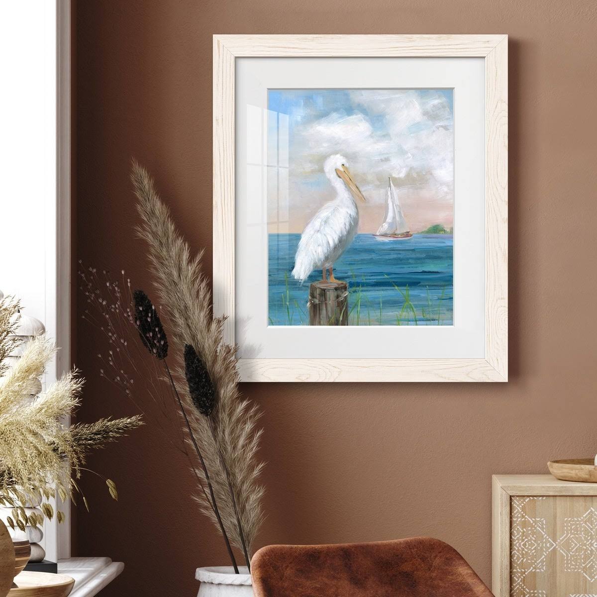 Pelican View I-Premium Framed Print - Ready to Hang - 17X20 - White