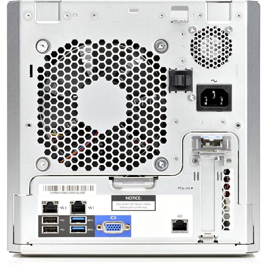HPE ProLiant MicroServer Gen8 Entry Server - Celeron G1610T 2.3 GHz - 4 GB RAM - No HDD - Matrox G200